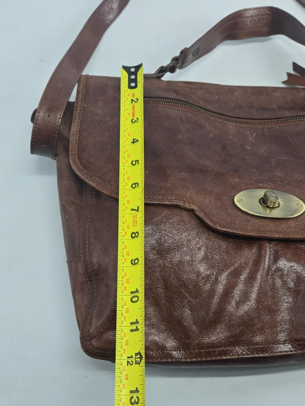Maurizio Taiuti Brown Leather Satchel Made In Italy